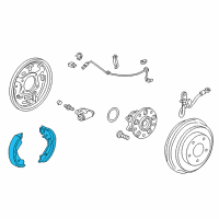 OEM Honda Civic Shoe, Rear Brake Diagram - 43153-SNA-A02