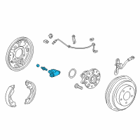 OEM Honda Civic Cylinder Assembly, Rear Wheel Diagram - 43300-TR0-A01