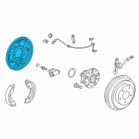 OEM 2015 Honda Civic Plate, Left Rear Brake Back Diagram - 43120-SNA-A01