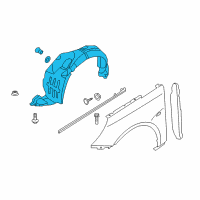 OEM Hyundai Sonata Front Wheel Guard Assembly, Right Diagram - 86812-3Q000