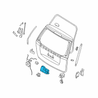 OEM 2007 Kia Sedona Tail Gate Latch Assembly Diagram - 812304D001