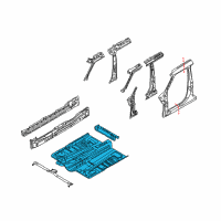 OEM 2018 Ford Flex Front Floor Pan Diagram - DA8Z-7411135-A