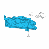 OEM 2007 Honda Pilot Foglight Unit, Driver Side Diagram - 33951-S9V-A11