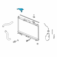 OEM Honda Bracket L, Rad Up Mounting Diagram - 74176-T2A-A00