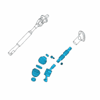 OEM 2008 Chevrolet Silverado 1500 Steering Gear Coupling Shaft Assembly Diagram - 19210226