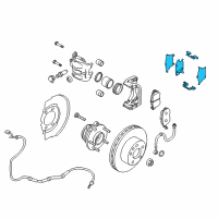 OEM 2010 Nissan 370Z Hardware Kit-Front Disc Brake Pad Diagram - 41080-0V726