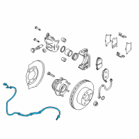 OEM 2012 Nissan Murano Sensor Assembly-Anti SKID, Front RH Diagram - 47910-1AA0B