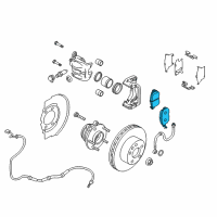 OEM 2012 Nissan Murano Pad Kit - Disc Brake Diagram - D1M6M-1AA0K