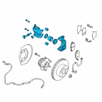 OEM 2011 Nissan Murano CALIPER Assembly-Front RH, W/O Pads Or SHIMS Diagram - 41001-1AA0A