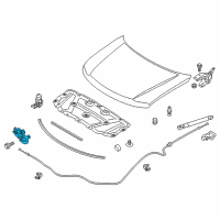 OEM 2022 Nissan Armada Male Assy-Hood Lock Diagram - 65601-6JK0A