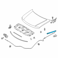 OEM 2018 Nissan Armada Stay Assy-Hood Diagram - 65470-1LB0A