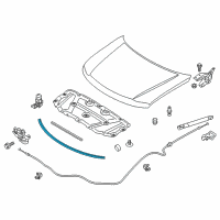 OEM 2018 Nissan Armada Seal-Hood Front Diagram - 65820-1LB0A