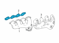 OEM Chevrolet Silverado 2500 HD Manifold Gasket Diagram - 12657093