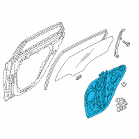 OEM 2019 Hyundai Sonata Rear Left-Hand Door Module Panel Assembly Diagram - 83471-C2000