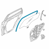 OEM 2016 Hyundai Sonata Run-Rear Door Window Glass, LH Diagram - 83530-C2000