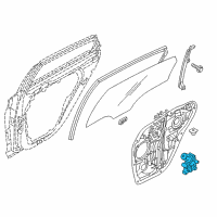 OEM 2016 Hyundai Sonata Motor Assembly-Power Window Regulator Rear, LH Diagram - 83450-C1000