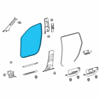 OEM 2015 Toyota Highlander Surround Weatherstrip Diagram - 62311-0E050-C0