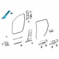 OEM Toyota Highlander Windshield Pillar Trim Diagram - 62210-0E060-A1