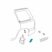 OEM 2002 Toyota Land Cruiser Body Side Molding Diagram - 75743-60010-H2