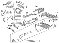 OEM 2018 Cadillac CT6 Converter Stud Diagram - 11546770