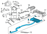 OEM Cadillac CT4 Muffler & Pipe Diagram - 84694684