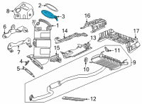 OEM Cadillac XT4 Converter Clamp Diagram - 11603519