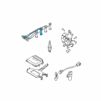 OEM Kia Spark Plug Cable Assembly No.3 Diagram - 2744023700