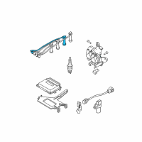 OEM Hyundai Tucson Cable Assembly-Spark Plug No.2 Diagram - 27430-23700