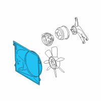 OEM 2010 Lexus GX460 Shroud, Fan Diagram - 16711-38170