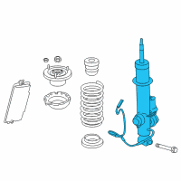 OEM 2012 BMW 750i Rear Shock Absorber Right Diagram - 37-12-6-796-928