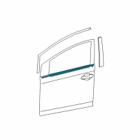 OEM 2014 Toyota Prius Plug-In Belt Molding Diagram - 75720-47021