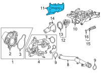 OEM Honda CR-V Gasket, Water Outlet Diagram - 19316-6C1-A01