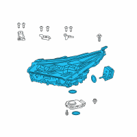 OEM 2017 Lexus NX200t Headlamp Unit With Gas, Left Diagram - 81185-78090