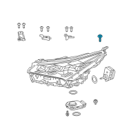 OEM Toyota Matrix Grille Screw Diagram - 90159-50388