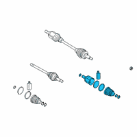 OEM Hyundai Venue Joint & Shaft Kit-Wheel Side, R Diagram - 495R1-K2040