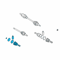 OEM Hyundai Venue Boot Kit-Diff Side, LH Diagram - 495L5-K2030