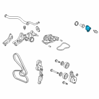 OEM 2009 Honda Odyssey Cover, Thermostat Diagram - 19311-RGW-A00