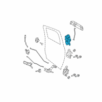 OEM Dodge Ram 1500 Left Rear Door Lock Latch Actuator Diagram - 4589651AB