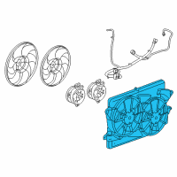 OEM 2012 Buick Regal Shroud-Engine Coolant Fan Diagram - 13241739