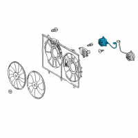 OEM 2007 Lexus RX350 Motor, Cooling Fan Diagram - 16363-0P100