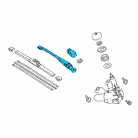 OEM 2018 Honda Civic Arm, Rear Wiper Diagram - 76720-TGG-A11