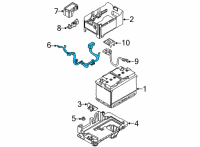 OEM 2020 Hyundai Sonata Wiring Assembly-Battery Diagram - 91850-L0010