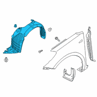 OEM 2018 Kia Forte Guard Assembly-Front Wheel Diagram - 86811B0000