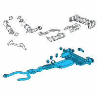 OEM Chevrolet Camaro Muffler & Pipe Diagram - 84072838