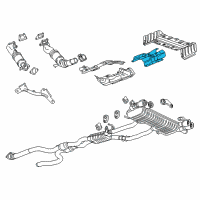 OEM 2017 Chevrolet Camaro Shield-Exhaust Interior Underbody Heat Diagram - 23444746