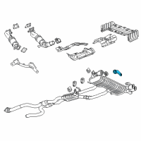 OEM 2022 Chevrolet Camaro Muffler & Pipe Hanger Diagram - 23200937