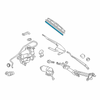 OEM Lexus RX400h Wiper Rubber, Left Diagram - 85214-44140