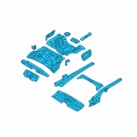 OEM Kia Optima Panel Complete-Rear Floor Diagram - 655002G550