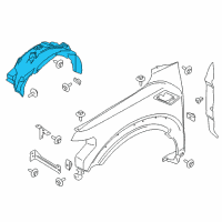 OEM Ford F-150 Fender Liner Diagram - HL3Z-16102-B