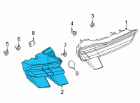 OEM 2022 Ford Mustang Mach-E LAMP ASY - REAR, STOP AND FLAS Diagram - LJ8Z-13404-B